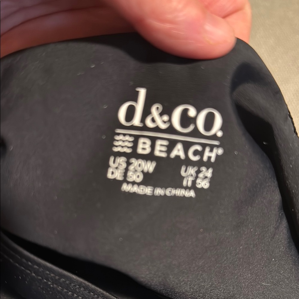 Black NWOT D & Co 20W Black Swim Dress - Picture 5 of 10